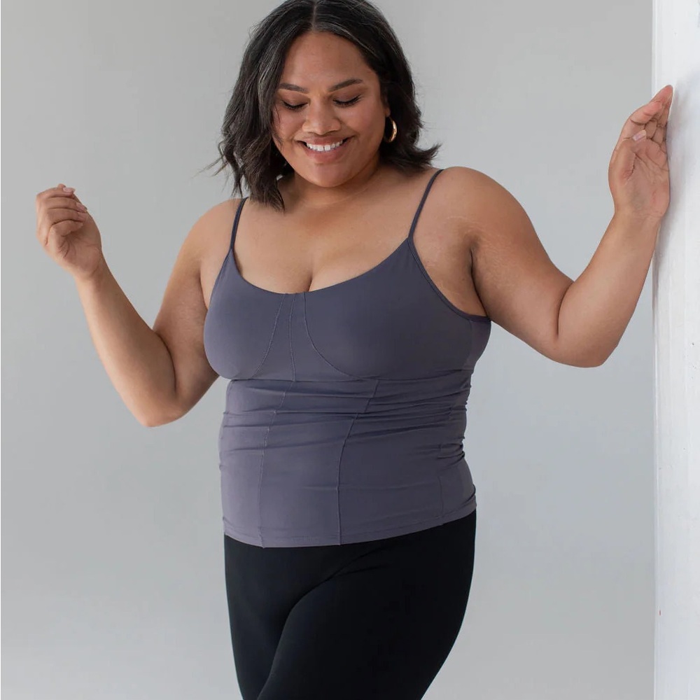 Savvi Cori Tank in Purple Slate